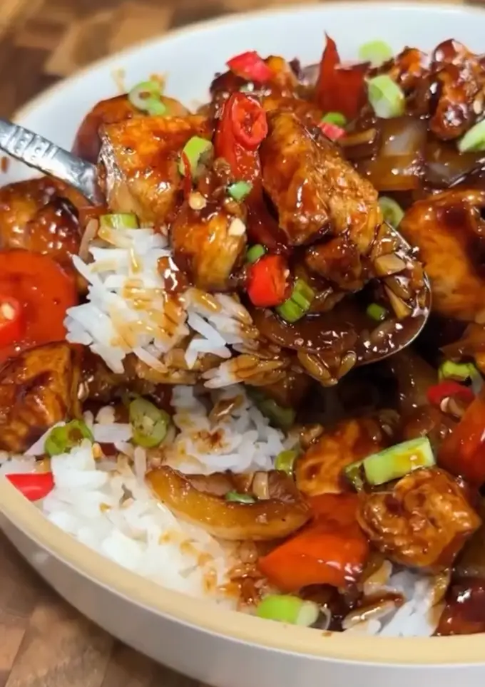 Receita de frango com mel e chili